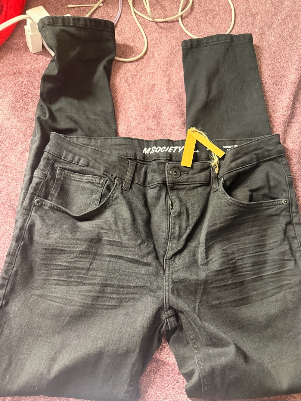 Society Black mens Skinny Jeans